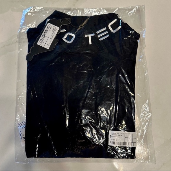 NWT Motel Rocks Black White Tokyo Techno Rhala Crop Long Sleeve Top Size S - Picture 9 of 13